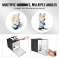 thumbnail image 5 of KFFKFF Photography Studio Box, 24" x 24", Adjustable 3000-5600K 3-Color Lighting Tent Kit, 160 LED, Includes 6 Backdrops, Power Adapter, Soft Cloth, CRI ≥ 95 for Product Photos, 5 of 9