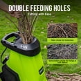 thumbnail image 3 of Steelite Heavy-Duty Electric Wood Chipper Shredder,120V 15-Amp Corded Leaf Mulcher with 50L Collection Bin, 1.75 Inch Cutting Diameter,Wood Chippers, Shredders, & Mulchers, 3 of 10