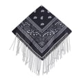 thumbnail image 3 of Pañuelo tipo bandana para la cabeza, novedoso, para el pelo, estampado de cachemira, multifuncional Negro, 3 of 9