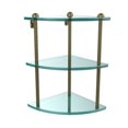 Three Tier Corner Glass Shelf