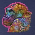 thumbnail image 2 of Colorful Neon Gorilla | Dean Russo Art Animal Lover Tri-Blend Racerback Tank Top, Vintage Navy, X-Large, 2 of 6