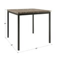 thumbnail image 5 of Weston Home Declan Faux Marble Counter Height Dining Table, Black/Brown, 5 of 5