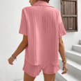 thumbnail image 7 of Women Short Set Two Piece Button Up Shirts and Shorts Summer Clothes Beach Sets for Women, 7 of 7