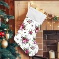 thumbnail image 5 of Coolnut 17.7 Inch Christmas Stockings, 1 PCS Colorful Rose Flower Presonalized Large Stocking Sock for Family Holiday Xmas Party Decorations, 5 of 7