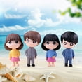 thumbnail image 4 of Ayyufe Miniature Dolls 2Pcs/Set Boy Girl Cartoon Doll Miniature Ornaments Garden Dollhouse Decoration, 4 of 4