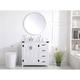 thumbnail image 6 of Elegant Decor Grant 36" MDF Wood & Stone Bathroom Vanity with Backsplash - White, 6 of 8