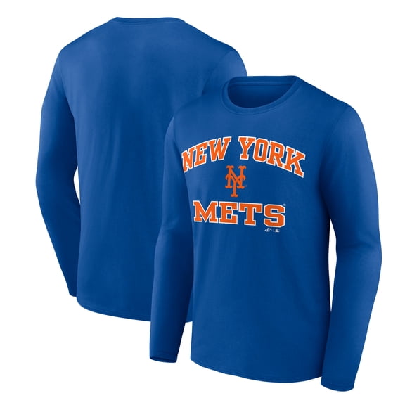 Men's Logo Athletic Royal New York Mets Heart & Soul Long Sleeve T-Shirt