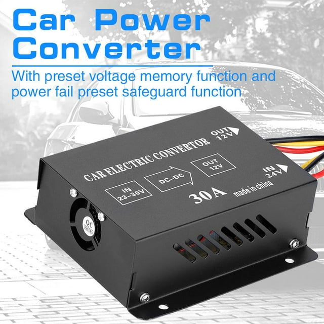 Ymiko Power Transformer, Voltage Reducer, Truck Power Reducer, 24V To 12V Auto Stereo Electric Converter, DC For Car