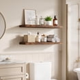thumbnail image 2 of Fairy 4pcs Floating Shelves for Wall, 22.5in Bathroom Kitchen Shelves for Farmhouse Decor, Rustic Brown, 2 of 5