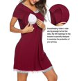 thumbnail image 2 of 3 In 1 Delivery/labor/nursing Nightgown Soft Maternity Hospital Dress, 2 of 5