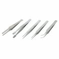thumbnail image 3 of 5pc Universal Tweezer Set Stainless Steel, 5", 3 of 7