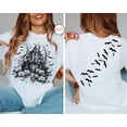 thumbnail image 5 of Comfort Colors 1717 Haunted House Pumpkin Bats Both-Sides Printed Halloween T-Shirt, 100% Cotton – Gift for Halloween, 5 of 8