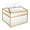 Material, variant on Square Mirrored Glass Tissue Box Cover - Elegant Gold-Toned Frame, Designed for Vanity Areas, Bathroom, Bedroom, Home Office & Bar/Restaurant Décor