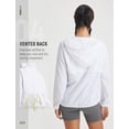 thumbnail image 6 of BALEAF Women's Sun Jackets No Insert Lightweight Hiking Hoodie UPF 50+ Workout Mosquito Clothes Long Sleeve UV with 2 Pockets White S, 6 of 7