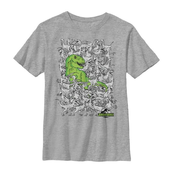 Boy's Jurassic World Hidden T. Rex  Graphic Tee Athletic Heather X Large