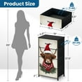 thumbnail image 3 of Dresser for Bedroom with 4 Storage Drawers Cute Christmas Highland Cow Farmhouse Winter Funny Farm Animal Cow Dressers Chest of Drawers Steel Framed Fabric Closet Organizers for Entryway, 3 of 7