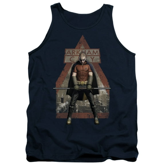 Batman Arkham City Arkham Robin Adult Tank Top Navy