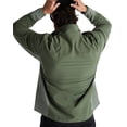 thumbnail image 5 of Banded Rapid Colorblock 1/4 Zip PULLOVER Forrest in size Large, 5 of 7