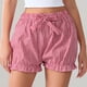 thumbnail image 2 of Niñas Pantalones Cortos de Verano Casual Bow Plaid Spicy Girl, Pantalones Cortos Elásticos de Poliéster Ligeros para la Playa Y Diarios, 2 of 5