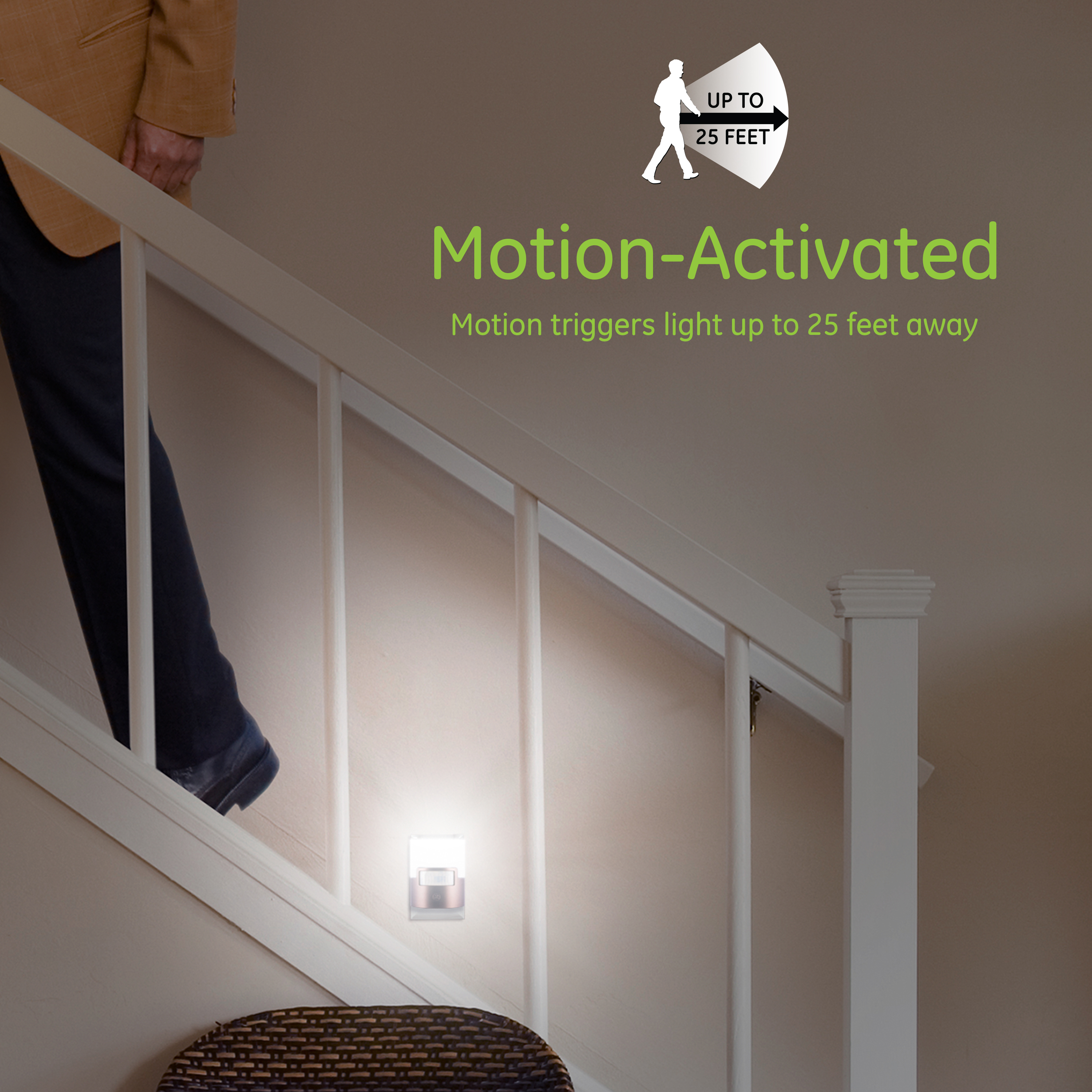 GE Motion Activated Soft White LED Night Lights, 2-Pack photo 3
