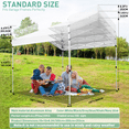 thumbnail image 6 of Hoteel 10x10 Canopy Tent with 1 Sidewall, 3 Adjustable Height Portable Garage, Instant Outdoor Carports with 8 Stakes, 4 Sandbags & Ropes for Motorcycle, Garden Tool, Commercial, White, 6 of 10
