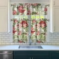 thumbnail image 3 of Kitchen Curtains and Valance Set 36 Inch Tier Pioneer Colorful Floral 3 Pieces Set Dining Room Small Curtain Drapes Cafe Curtains Valance for Home Decor Rod Pocket, 3 of 6