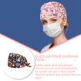 thumbnail image 3 of VONKY Gourd Caps Nurse Durability Pure Color Button Professional Assorted Colors Tie Back Work Uniform Operating Hats L14, 3 of 4
