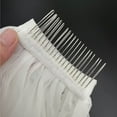 thumbnail image 4 of 2 velos de novia de cristal, velo corto de 1 nivel, malla suave con peine, velo de novia para fiesta de boda, accesorios para el cabello para mujeres y niñas (marfil), 4 of 5
