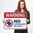 thumbnail image 2 of Warning No Lifeguard On Duty Sign, Pool Sign,, 2 of 8