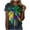 #054-Purple, variant on Craaazy Women's Mardi Gras Short Sleeve Tops Loose Crewneck Carnival Shirts Gifts