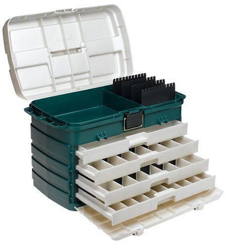Plano 4-Drawer Tackle Box Green Metallic/Silver ,One Size CA2
