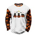 thumbnail image 5 of XUANTAOO Halloween T Shirts for Kids Vintage Print White Long Sleeve Ghost Pumpkin Bat Tee Boys Girls Tops Size 10-11 Years, 5 of 5