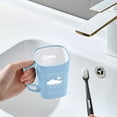 thumbnail image 4 of Steadline Modern Bathroom Toothbrush Holder - Raindrop Design Plastic Mouthwash Cup - Non-Slip Base Dental Care Set for Couples - Practical Bath Accessory for Home Decor, 4 of 6