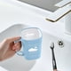 thumbnail image 4 of Taza de Baño, Enjuague Bucal de Plástico con Asa, Vaso, 7.5 x 7.5 x 10 cm, Base Antideslizante, Diseño Ligero para Cepillo de Dientes, Enjuague Bucal, Azul Cielo, 4 of 6