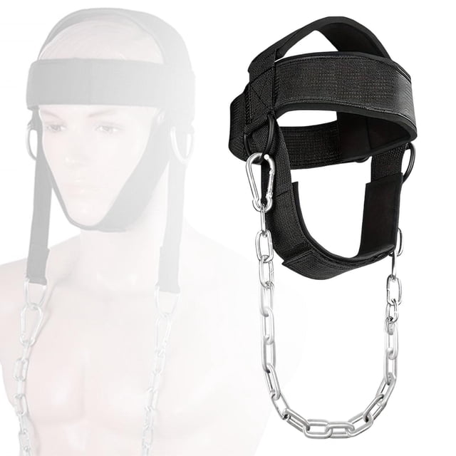 Ethern Entraînement Physique Harnais de Cou Sangle de Menton Réglable Musculation Exercice Constructeur Nylon