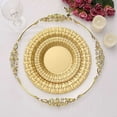 thumbnail image 4 of Balsa Circle 10 Pieces 7" Disposable Plastic Round Plates Basketweave Edge Gold, 4 of 8