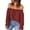 a-Red5212, variant on FINALGANG Womens Solid Color Off Shoulder Long Sleeve Blouse Puff Sleeve Elasticated Neckline Flowy Loose Fit Casual Top For Summer Spring Daily Wear Red L