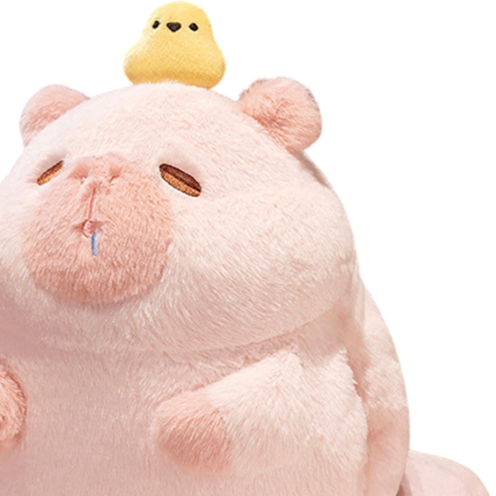 LeeQinersw Capybara Plush Toy Capybara Stuffed Toy Snuggling Lovely Ornament Plush Capybara Pink with Blanket