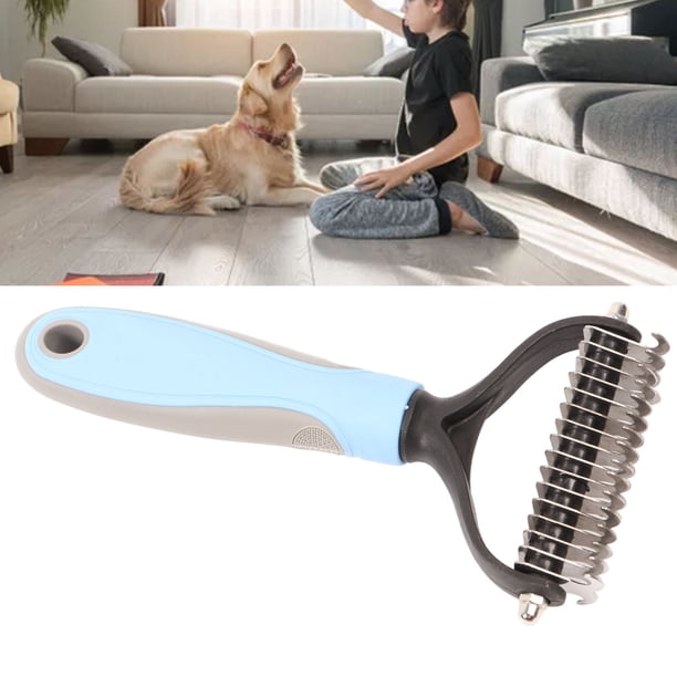 Peine Para Quitar El Pelo De Mascotas, Cepillo Para Quitar Pelos De Mascotas De Acero Inoxidable Y PP, Práctico Para Quitar El Pelo Enredado Para El Hogar, Para Perros Medianos Y