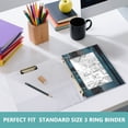 thumbnail image 5 of Strarry Sky Lake A4 Pencil Pouch 3 Ring Zipper Pencil Pouches Pencil Case for Binder Cosmetic Bag 2 Pack, 5 of 6