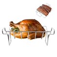 thumbnail image 1 of KAMaster Turkey Rack for Big Green Egg Rib Rack Stainless Steel for Smoking and Grilling Dual Purpose V Shaped Turkey Roasting Rack for Large BGE,Kamado Grill Joe,Primo,Vision and Other 18in Grill, 1 of 5