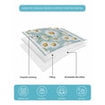 thumbnail image 5 of Blue Daisy Twin Size Down Alternative Comforter, Lightweight Comforter Quilt Bedding Set with Pillow Shams Farmhouse Floral Blue Striped All Seasons Bed Comforter Duvet Insert 68"x86", 5 of 7