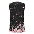 thumbnail image 5 of Women's Boho Floral Tank Top V Neck Sleeveless Loose Blouse With O-Ring Shoulder Detail & Flowy Hem Casual Dressy Tunic Shirt Graphic Camisole, 5 of 6