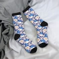 thumbnail image 5 of Vsdgher white Skull blue daisy Crew Socks for Men & Women, Breathable Casual Athletic Ankle Socks, 5 of 6