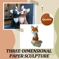 thumbnail image 4 of Moyic 3D PaperCraft modelo DIY lindo y único respetuoso del medio ambiente y duradero Papercraft dibujos animados 3D cartón Animal cartulina De pie sobre una roca, 4 of 6