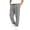 Gray, variant on Mens Washed Casual Pants Drawstring Elastic Waist Relaxed Fit Joggers Trousers with Pockets