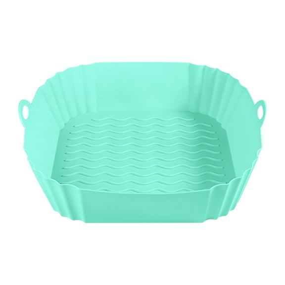 Selrti Silicone Air Fryer Tray, Reusable Base Mat for 3 to 5LB Air Fryers, Heat Resistant Non-Stick Tray Replacement for Parchment Paper