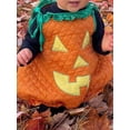 thumbnail image 4 of Cjfdfy Newborn Baby Girl Boy Halloween Outfit Infant Baby Girls Boys Halloween Pumpkin Costume Fall Clothes Bubble Romper Overalls Pumpkin Face Print Tie-Up Sleeveless Cosplay Jumpsuit Playsuit, 4 of 9