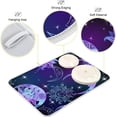 thumbnail image 3 of FREEAMG Dish Drying Mat Sun Moon Star Purple Absorbent Drying Pad Heat Resistant Counter Kitchen Island Top Protector 18"× 24", 3 of 6