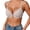 Beige, variant on PMVFHDE Thin Cup Gathered Lace Band Steel Ring Front Closure Back Supporting Bra for Daily Leisure Full Coverage Y-Shape Straps Red - 85D